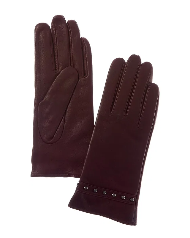 Sofia Cashmere sofiacashmere Cashmere-Lined Nappa Leather Gloves, image 1 of 1 from Rue La La