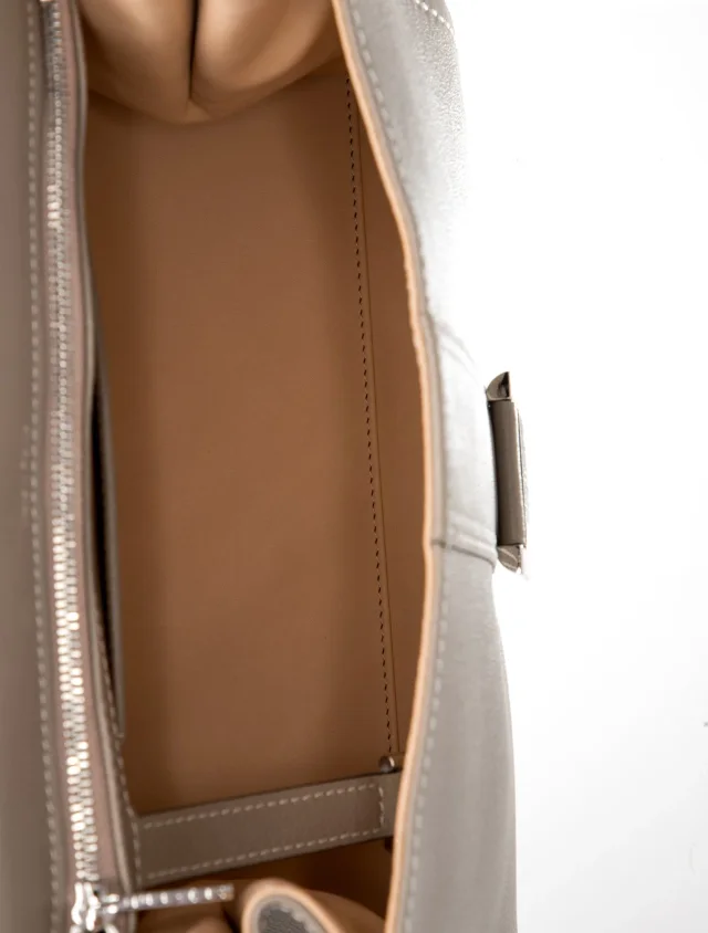 Delvaux Top Handle Bag in gray Leather from The RealReal, photo 6 of 6
