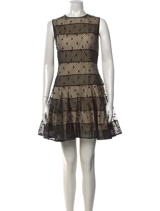 REDValentino Polka Dot Print Mini Dress in black from The RealReal
