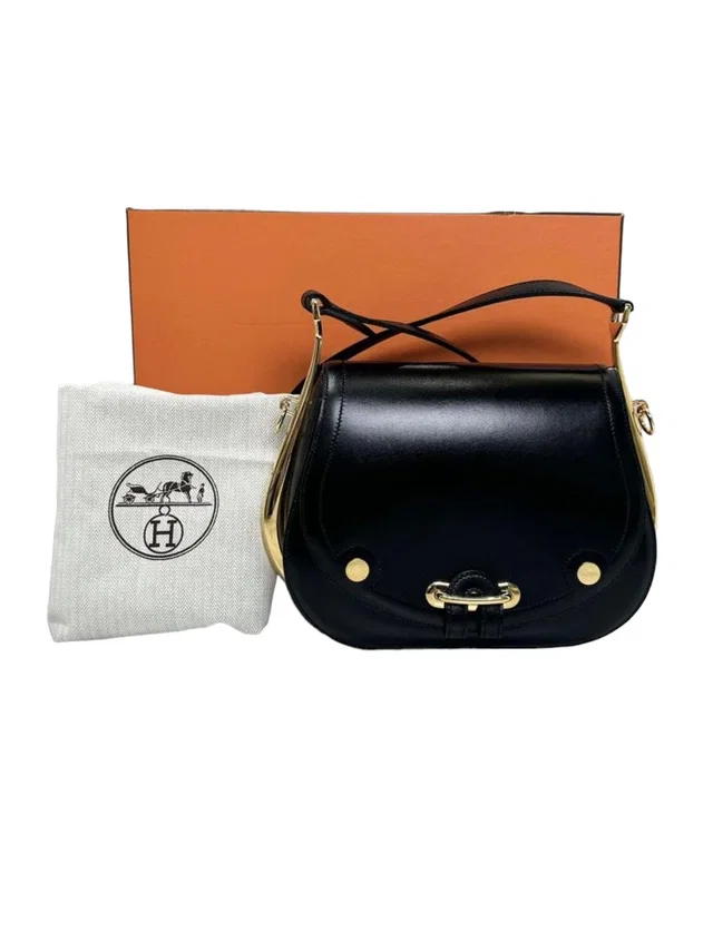 Hermès Black Passe-Guide Bag in Black from Luxury Promise