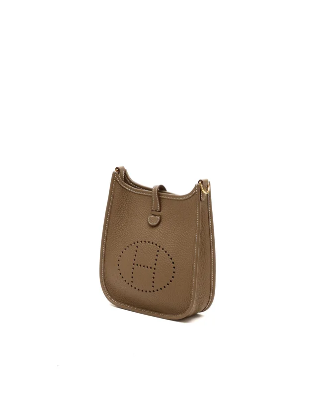 Hermès Evelyne 16 TPM Taurillon Clemence Etoupe Bag in Taupe Clemence leather from A Retro Tale, photo 2 of 8