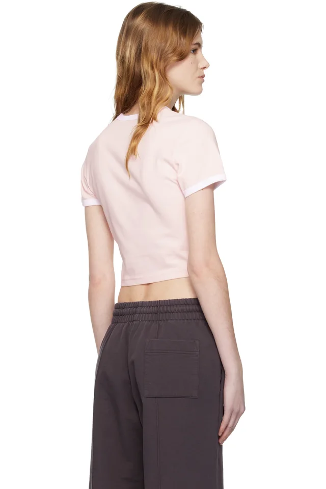 Casablanca Pink Innocence Triangle Short Sleeve T-shirt, photo 3 of 4 from SSENSE
