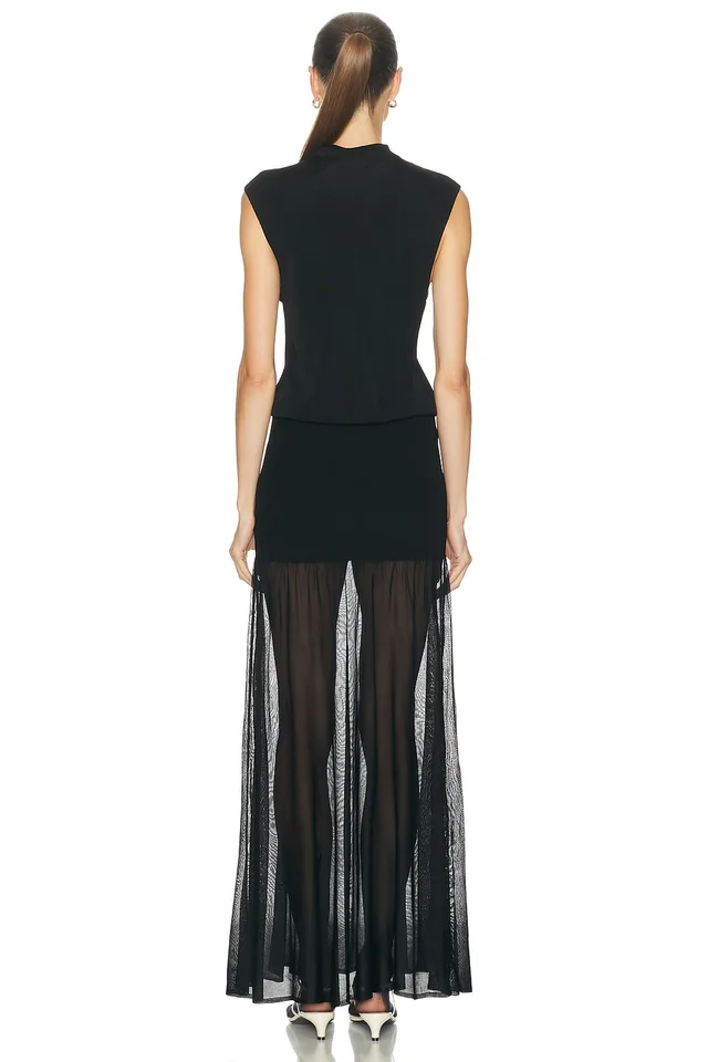 SRG Charmain Blouson Dress in Black, photo 2 of 2 from FWRD