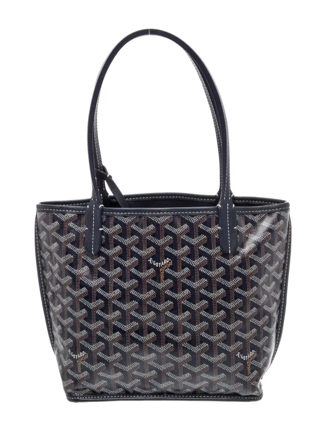 Goyard Goyardine Anjou Mini in blue Leather from The RealReal