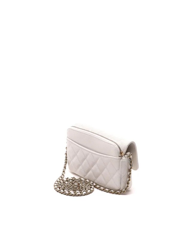 Chanel Classic Caviar Phone Holder Flap Bag in Caviar leather from A Retro Tale, photo 3 of 9