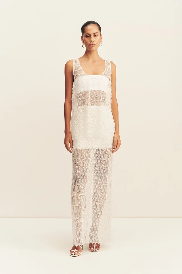 Shona Joy TALITHA FRINGE MAXI SKIRT - IVORY from Shona Joy, photo 1 of 1