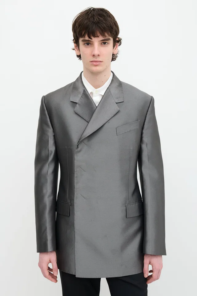 Ferragamo FW 2023 Metallic Twill Blazer from VSP Consignment