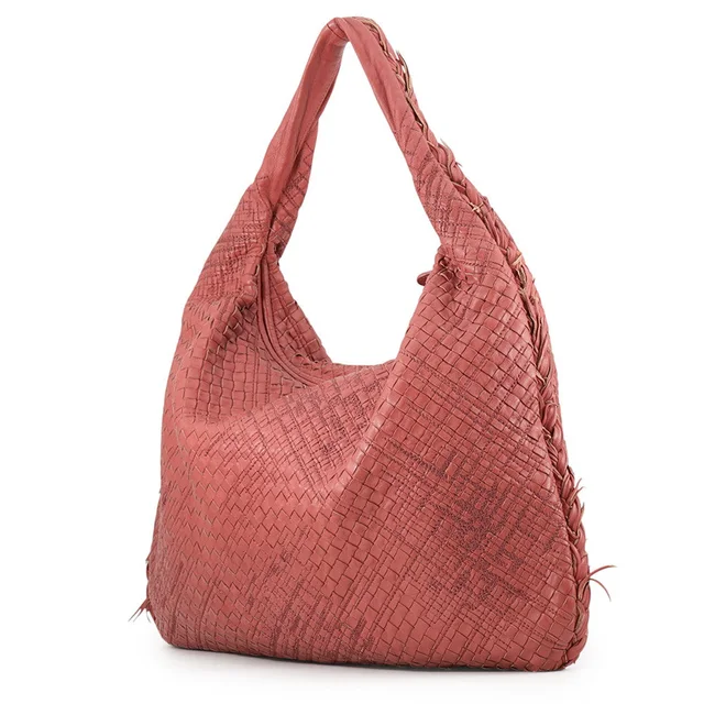 Bottega Veneta INTRECCIATO Hobo Bag Red Leather Size Large in Red Woven leather from GALLERY RARE, photo 2 of 3