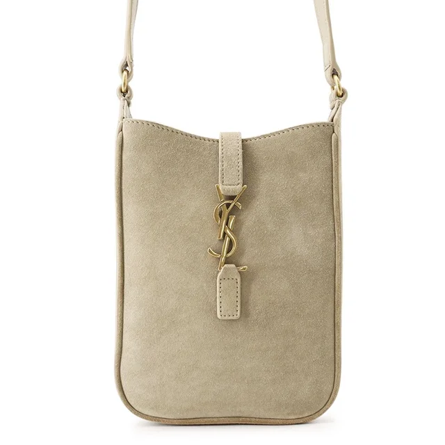 Saint Laurent Shoulder Bag Le 5 A 7 Mini Vertical Suede in Suede from The Reluxe