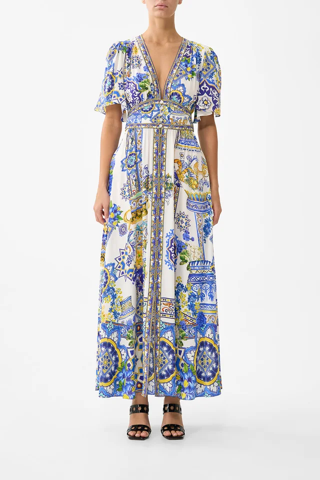 Camilla eBoutique SHAPED WAISTBAND DRESS WITH FLUTTER SLEEVES ESPAÑA NIRVANA from CAMILLA, photo 1 of 1