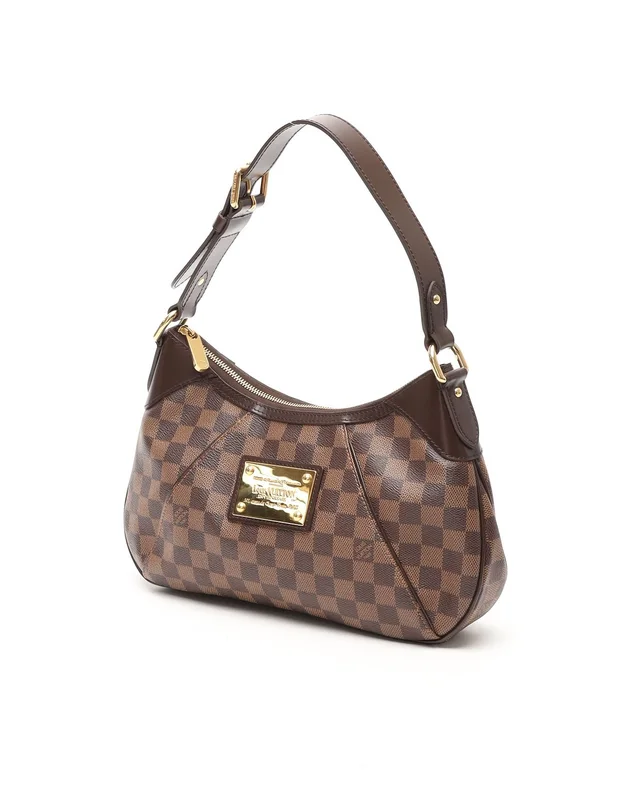 Louis Vuitton Damier Ebene Thames PM Shoulder Bag in Brown Leather from A Retro Tale, photo 2 of 9