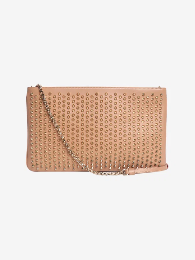 Christian Louboutin Blush studded leather crossbody bag in Pink Leather from Sign of the Times