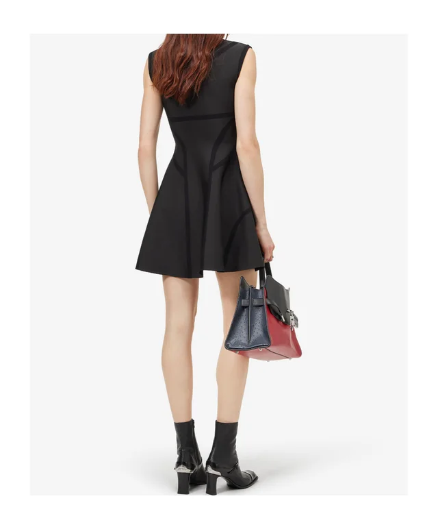 Alexander McQueen Women's Anatomical Lines Knit Mini Dress in Black, photo 4 of 5 from SENSER