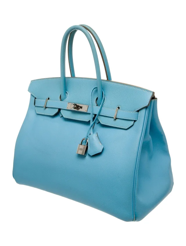 Hermès Epsom Candy Birkin 35 in blue Epsom leather from The RealReal, photo 3 of 6