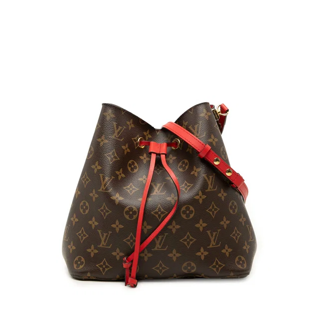 Brown Louis Vuitton Monogram Neonoe MM Bucket Bag in Brown Coated canvas from Designer Revival