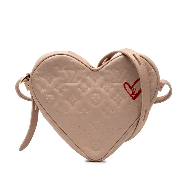 Pink Louis Vuitton Monogram Embossed Lambskin Fall In Love Sac Coeur Crossbody Bag in Pink Lambskin from Designer Revival, photo 1 of 1