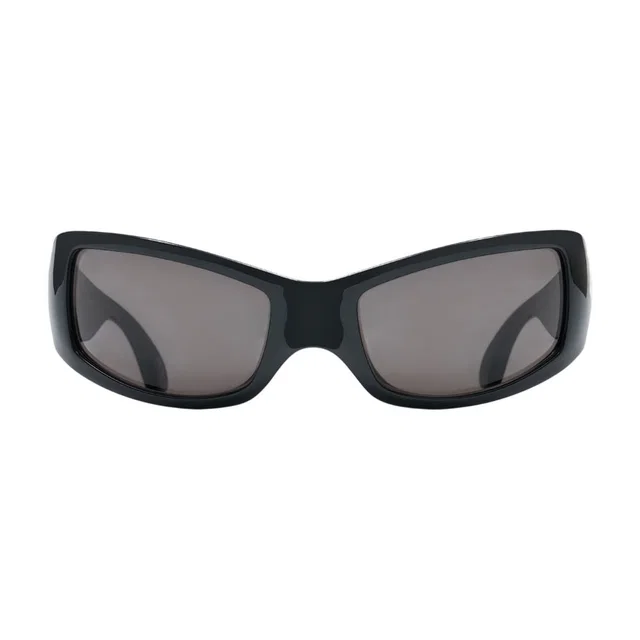 Balenciaga Bb0461s-001 Bioplastic Rectangular Sunglasses — Black Bioplastics in Black from HEWI