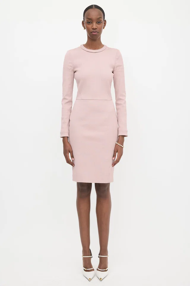 Tom Ford Knit Textured Sheath Dress in Silk from VSP Consignment