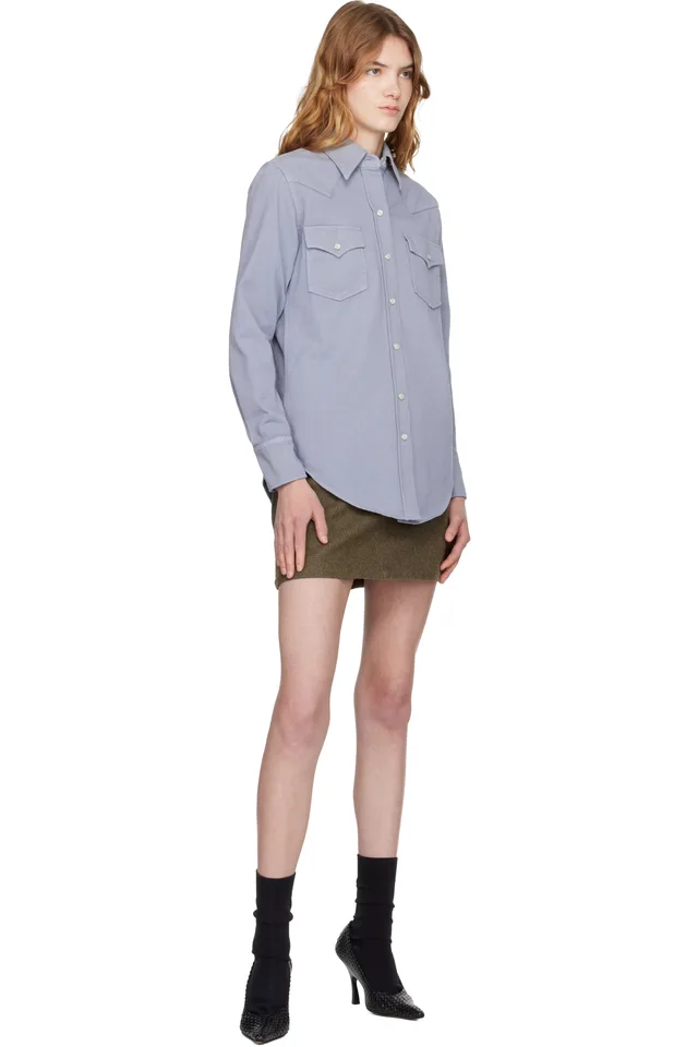A.P.C. Blue Western Shirt, photo 4 of 4 from SSENSE