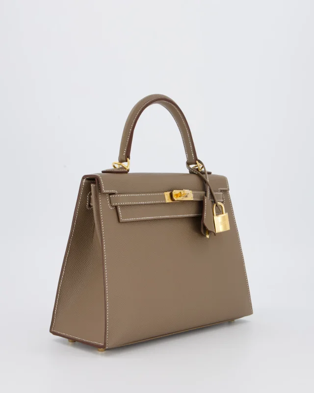 Hermès Kelly 25 Sellier in Taupe Epsom leather from Sellier, photo 2 of 23