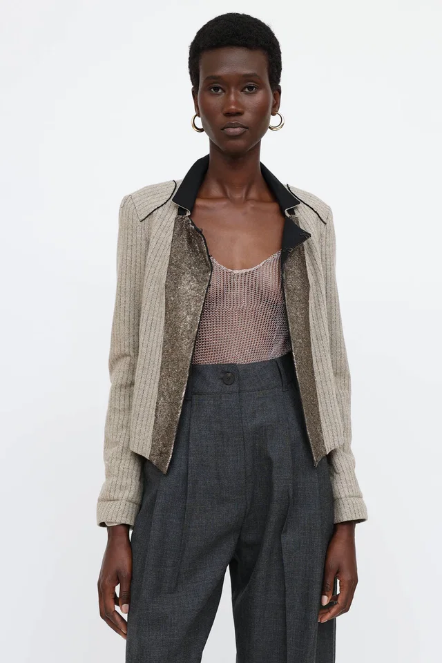 Chloé FW 2005 Military Jacket in Silk from VSP Consignment