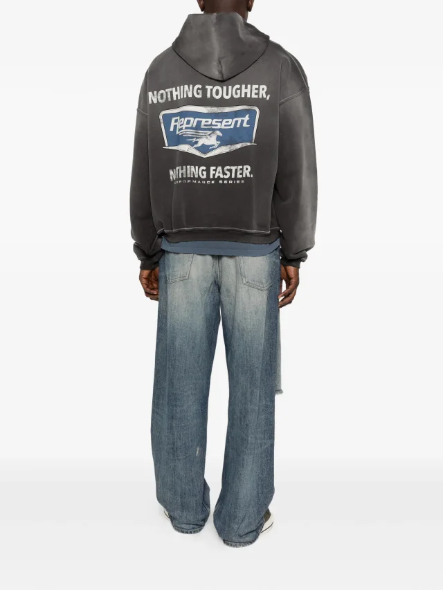 Represent logo-print hoodie, photo 2 of 2 from FARFETCH