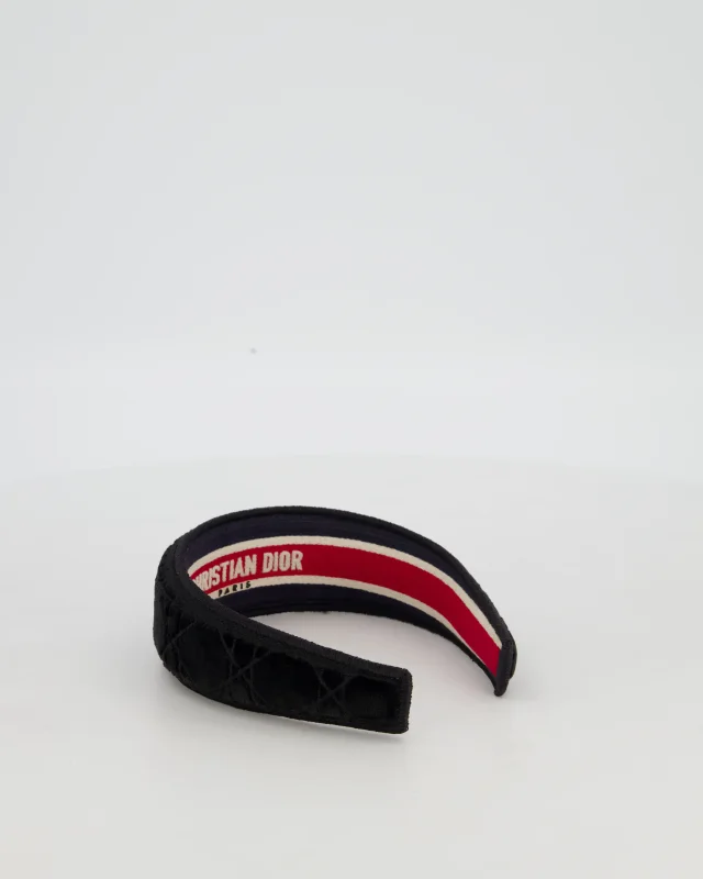 Dior Black Velvet Cannage Headband Size O/S in Black Velvet from Sellier, photo 7 of 9
