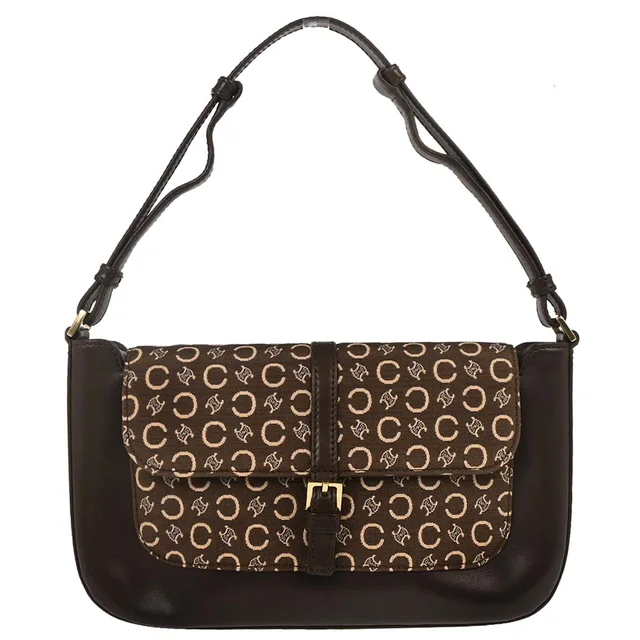 Celine Brown Macadam Handbag in Brown Canvas from AMORE Vintage Tokyo