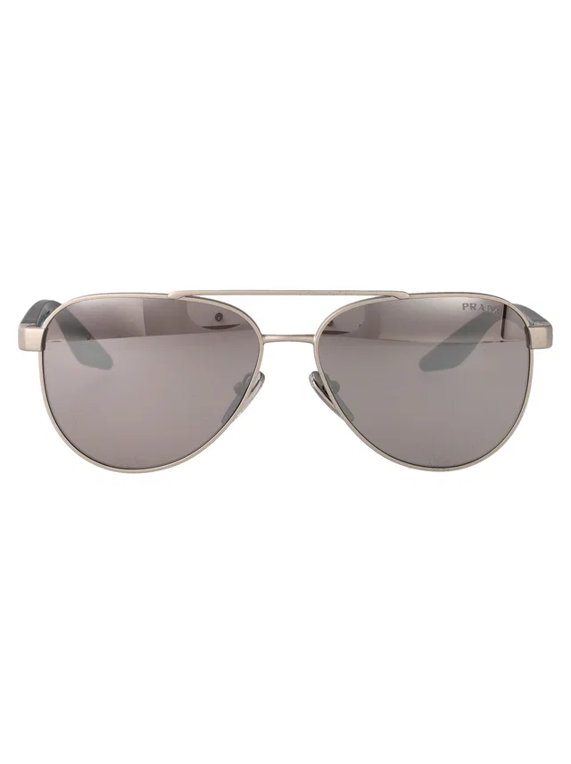Prada 0ps Rectangular Metal Sunglasses — Gray in Grey from HEWI