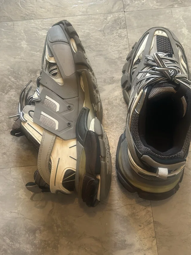 Balenciaga Grey Balenciagas Tracks Worn in gray|white from Poshmark