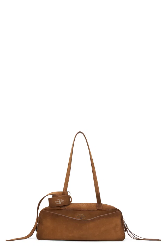Balenciaga Carrie Shoulder Bag — Brown Calfskin in Brown Calfskin from HEWI