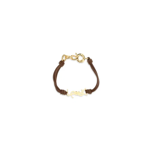 Saint Laurent Bicolor Lamb Ovis Aries Bracelet in Leather from HEWI