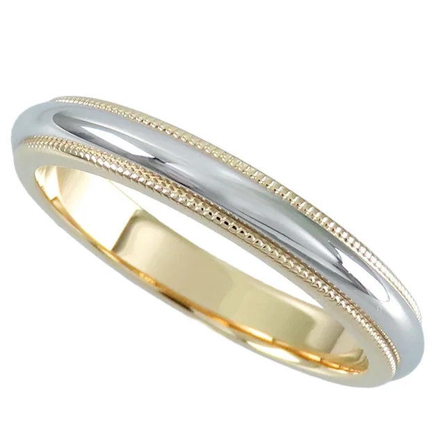 Tiffany & Co. Milgrain Ring Yellow Gold Platinum 18k Together Band in Yellow from The Reluxe