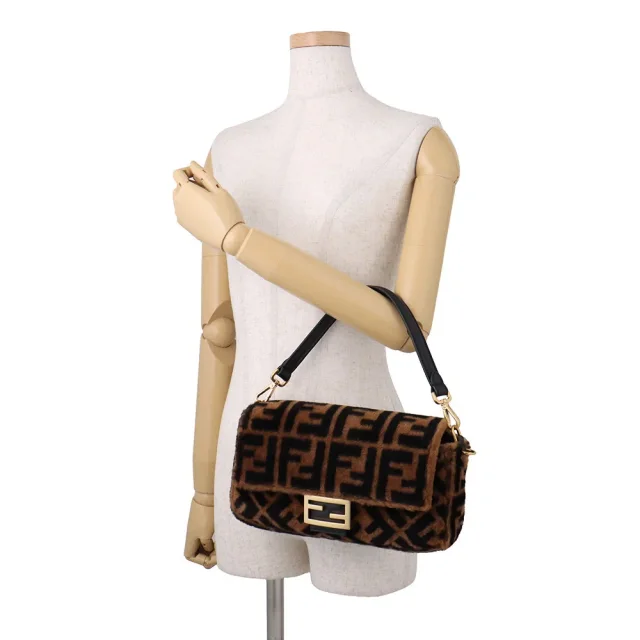 Fendi Zucca mamma bucket Brown/Black8BR600 Fur Leather in Brown Leather from GALLERY RARE, photo 8 of 15