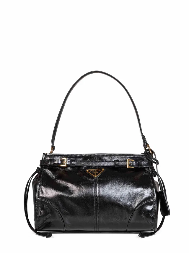 Prada Bonnie Hobo Bag — Black Calf Leather in Black Calfskin from HEWI