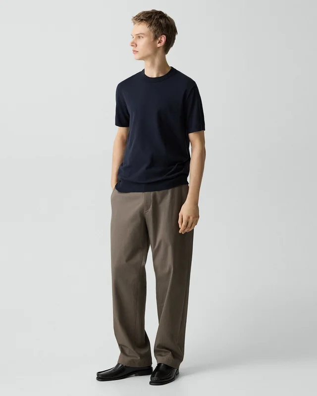 Theory Soris Tee in Light Bilen in DARK ECLIPSE 62% Viscose, 38% Polyester; Exclusive Of Elastic, photo 12 of 12 from Theory