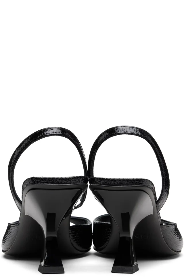 Diesel Black D-Amber 75 Heeled Sandals, photo 2 of 3 from SSENSE