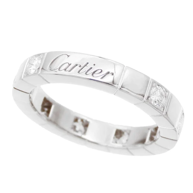 Cartier Lanieres Ring White Gold 18K Diamond 47 in White from The Reluxe