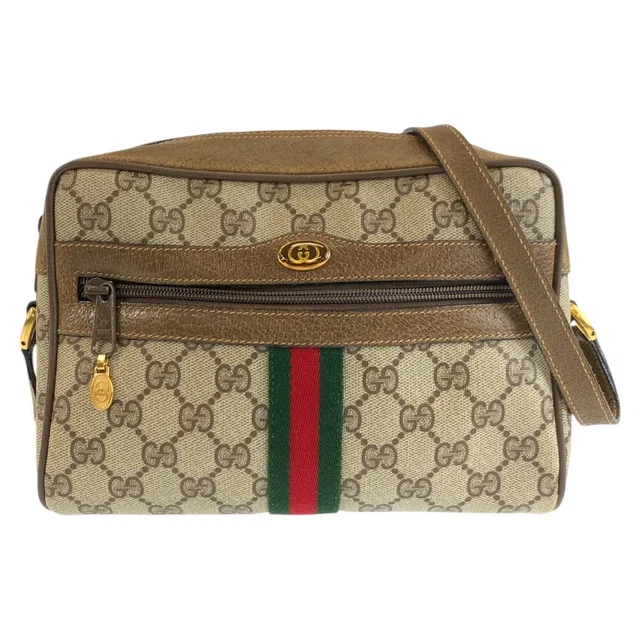 Gucci Vintage Sherry Line GG Supreme Canvas Shoulder Bag Pochette in Canvas from The Reluxe