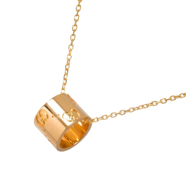 Gucci Icon Necklace 40 18K Pink Gold in Pink from The Reluxe