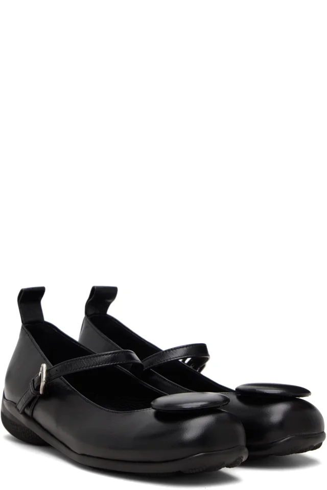 OPEN YY Black Badge Appliqué Flats, photo 4 of 5 from SSENSE