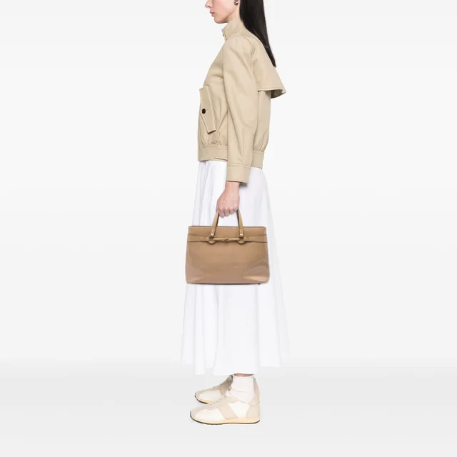 Beige Gucci Patent Bright Bit Satchel in Beige Patent leather from Designer Revival, photo 2 of 2