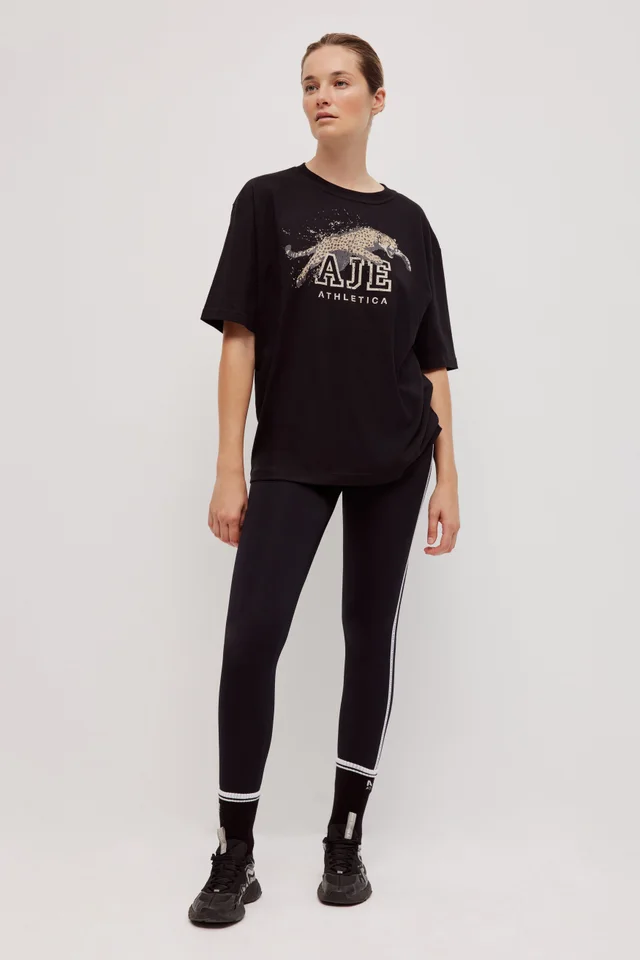 Athletica Animal Logo Tee 102 in Black from Aje, photo 1 of 1