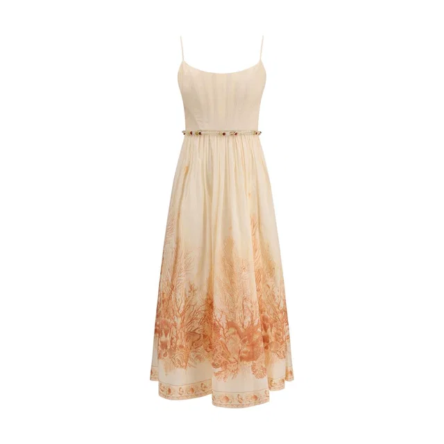 Zimmermann Multicolor Cotton Long Dress in Multicolor from HEWI
