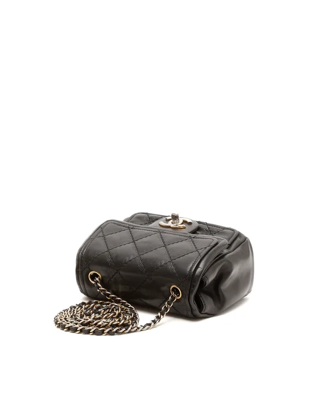 Chanel Mini Square Single Flap Bag in Leather from A Retro Tale, photo 4 of 9