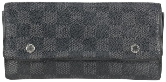 Louis Vuitton Black Damier Graphite Modulable Long Snap Wallet in Black Canvas from Bagriculture