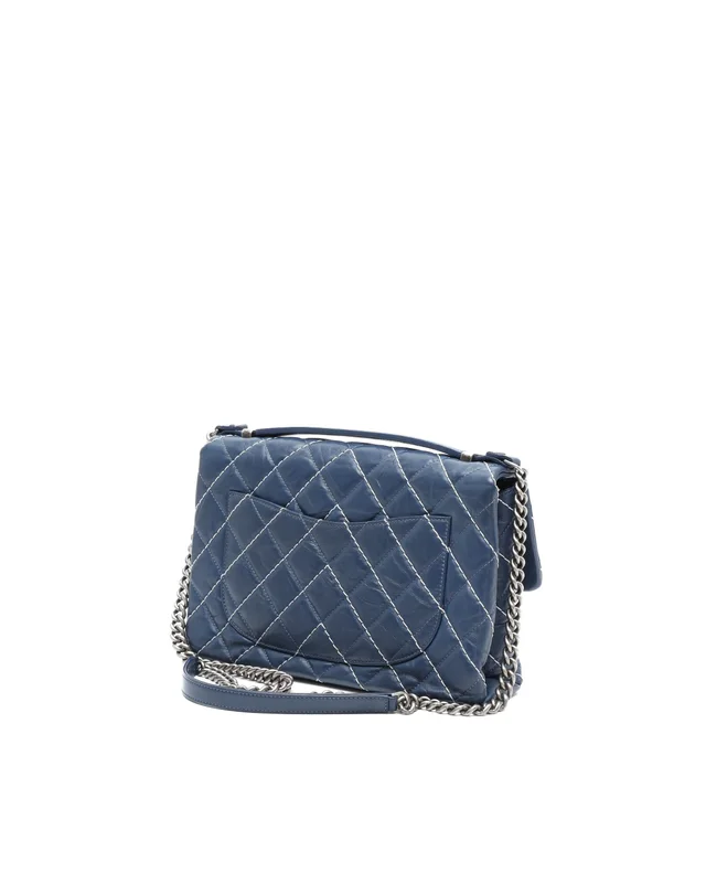 Chanel Chevron Stitch Single Flap Bag in Leather from A Retro Tale, photo 3 of 13