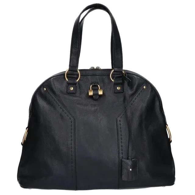 Saint Laurent Muse Leather Tote Bag, Black, Women's in black Leather from Grailed