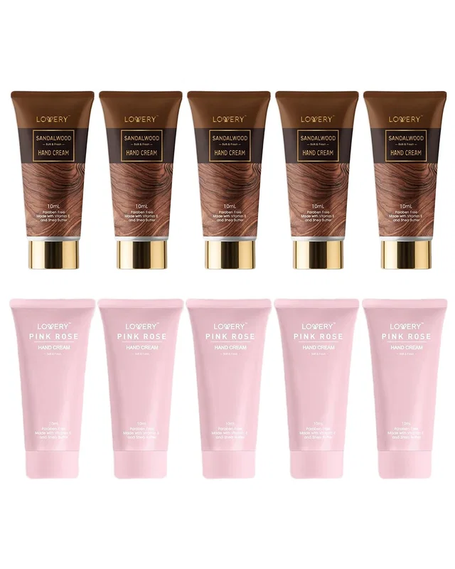 Lovery Pack of 10 Sandalwood & Rose Mini Hand Cream Stocking Stuffers, image 1 of 1 from Rue La La