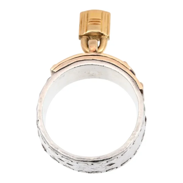 Hermès Kelly Cadena ring #53 Silver/Gold from VINTAGE QOO TOKYO, photo 5 of 8
